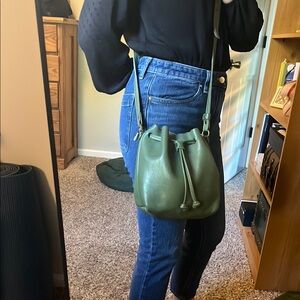Portland Leather Bucket Bag